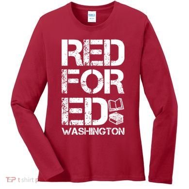 Red For Ed Washington Teacher Women's Long Sleeve Shirt