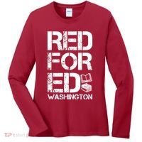 Red For Ed Washington Teacher Women's Long Sleeve Shirt thumb 0