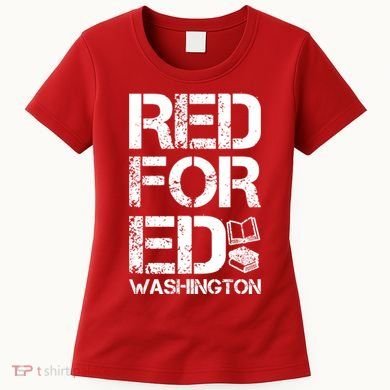 Red For Ed Washington Teacher Women's T-Shirt