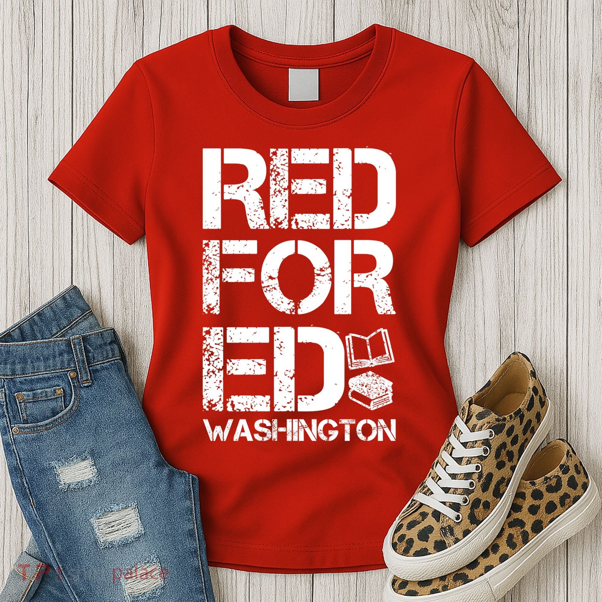 Red For Ed Washington Teacher Women's T-Shirt