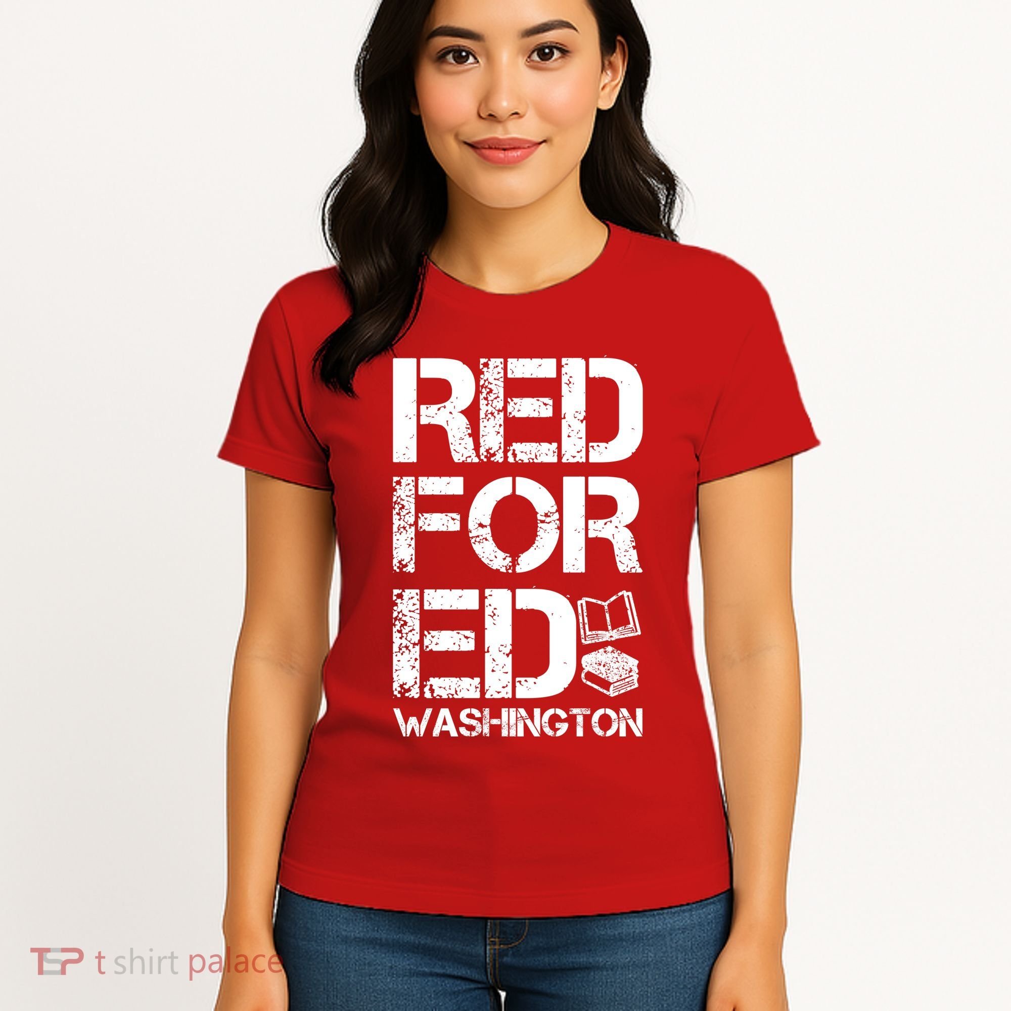 Red For Ed Washington Teacher Women's T-Shirt