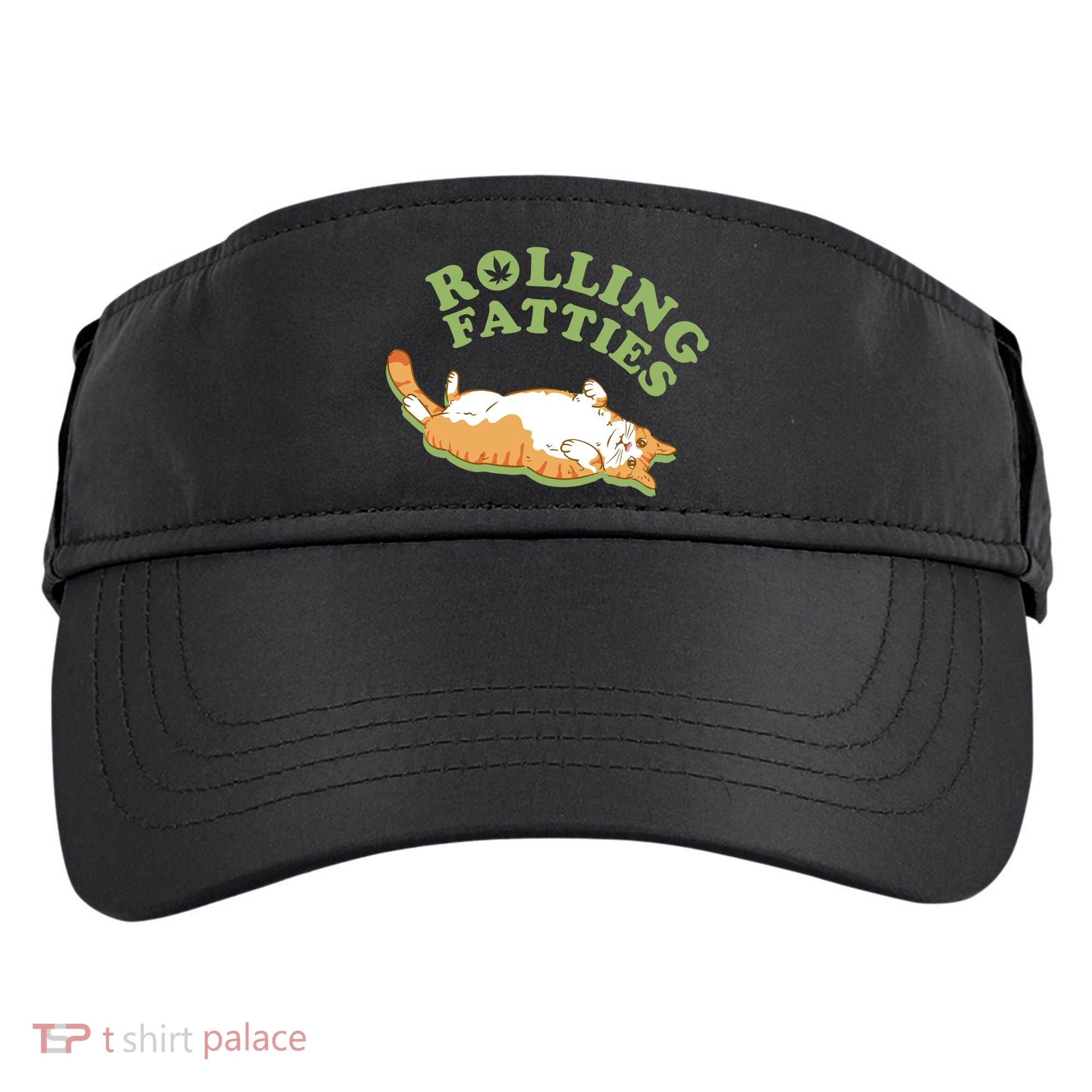 Rolling Fatties Funny Marijuana Cat Adult Drive Performance Visor