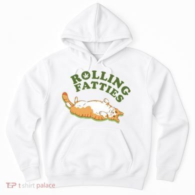 Rolling Fatties Funny Marijuana Cat Hoodie