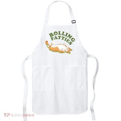 Rolling Fatties Funny Marijuana Cat Apron