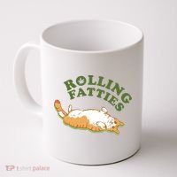 Rolling Fatties Funny Marijuana Cat Coffee Mug thumb 0