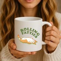 Rolling Fatties Funny Marijuana Cat Coffee Mug thumb 3