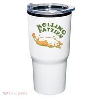 Rolling Fatties Funny Marijuana Cat Tumbler thumb 0