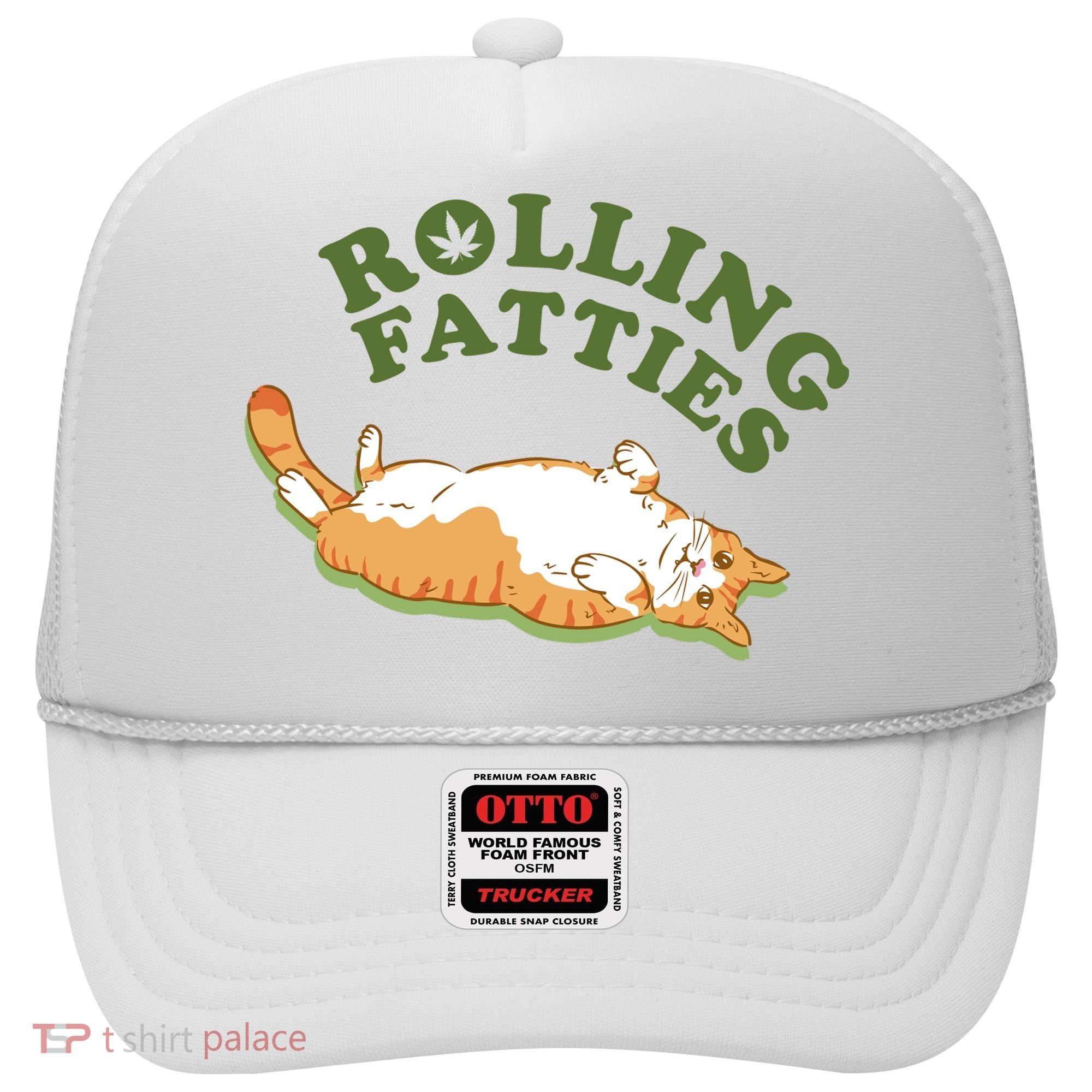 Rolling Fatties Funny Marijuana Cat Hat