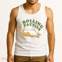Rolling Fatties Funny Marijuana Cat Tank Top thumb 3
