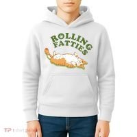 Rolling Fatties Funny Marijuana Cat Kids Hoodie thumb 4