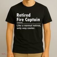 Retired Firefighter Fire Captain Chief Funny Definition T-Shirt thumb 3