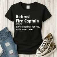 Retired Firefighter Fire Captain Chief Funny Definition Women's T-Shirt thumb 3