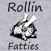 Rollin Fatties Funny Cat Meme Women's Sweatshirt thumb 2