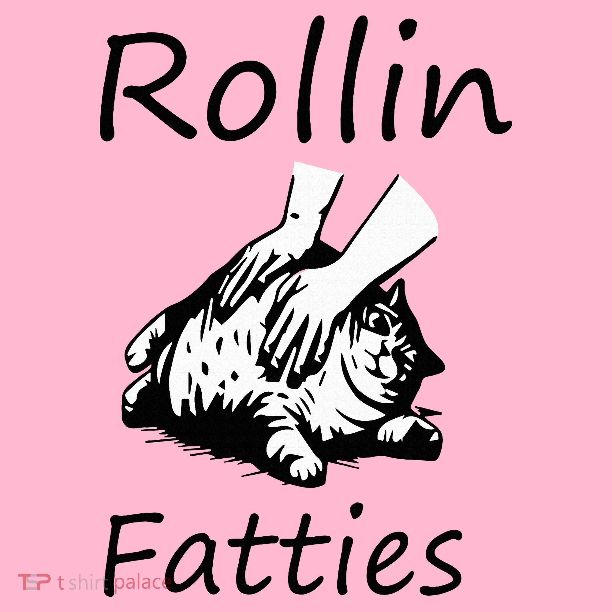 Rollin Fatties Funny Cat Meme Coaster