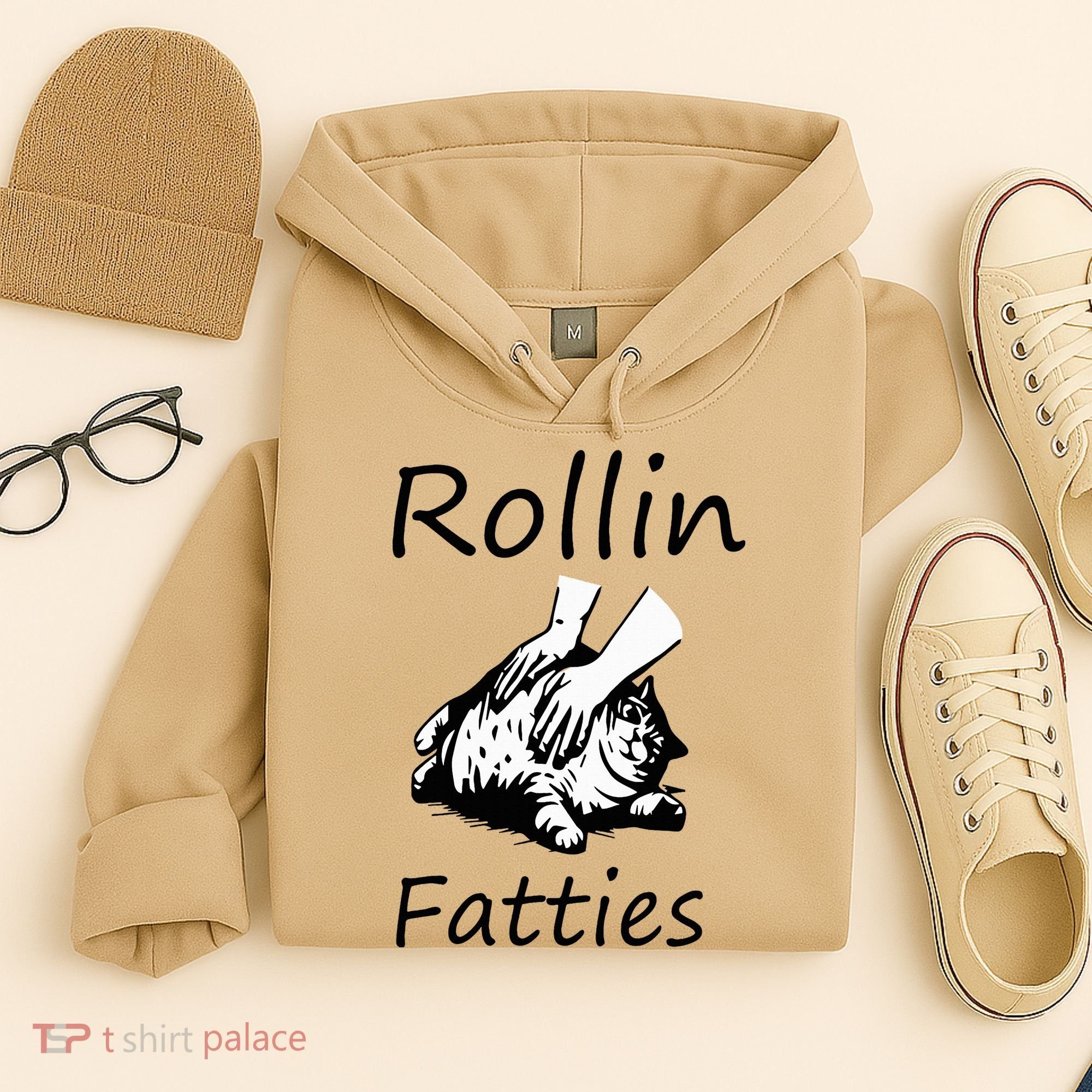 Rollin Fatties Funny Cat Meme Hoodie