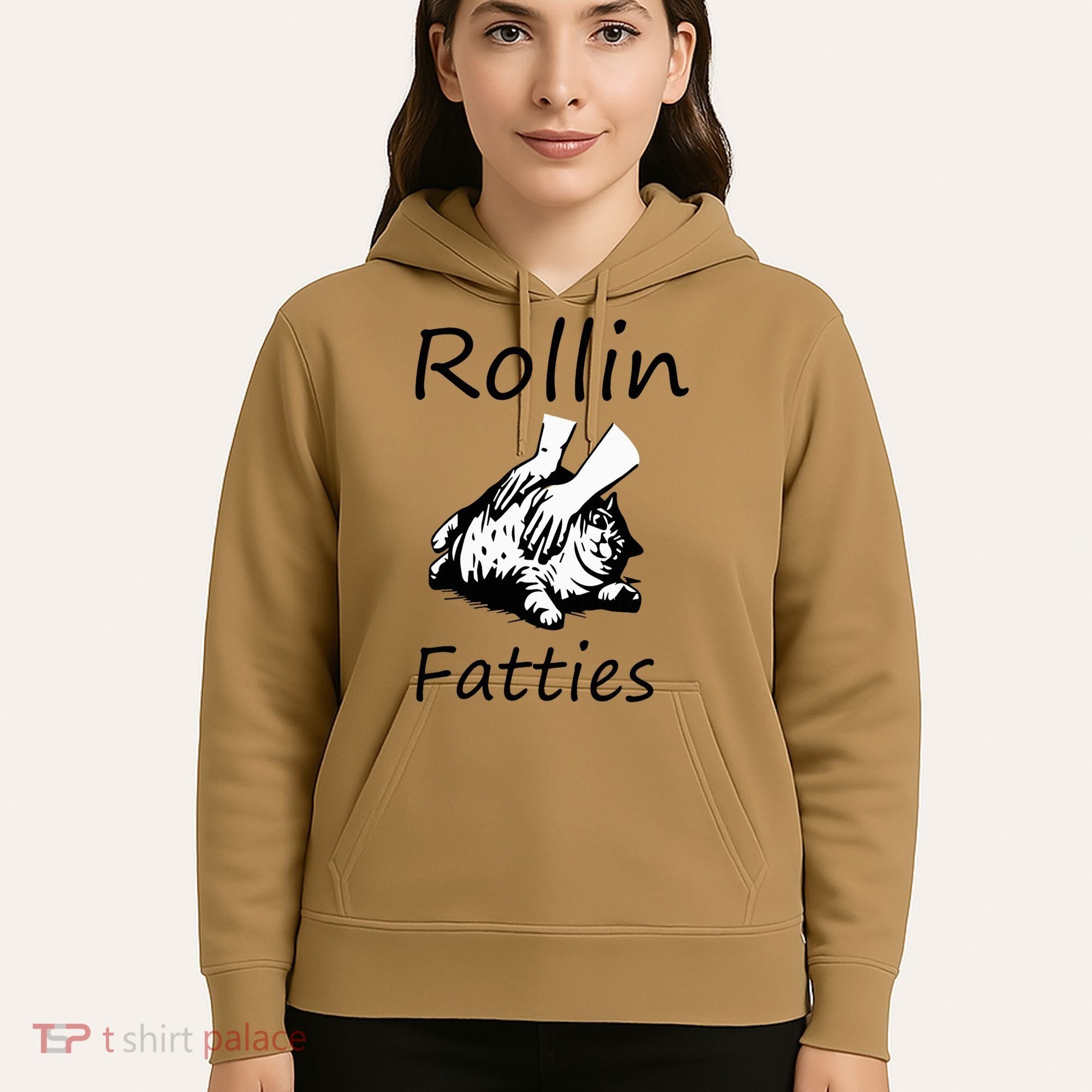 Rollin Fatties Funny Cat Meme Hoodie