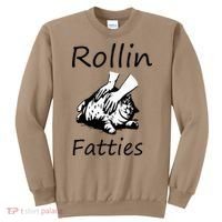 Rollin Fatties Funny Cat Meme Sweatshirt thumb 0