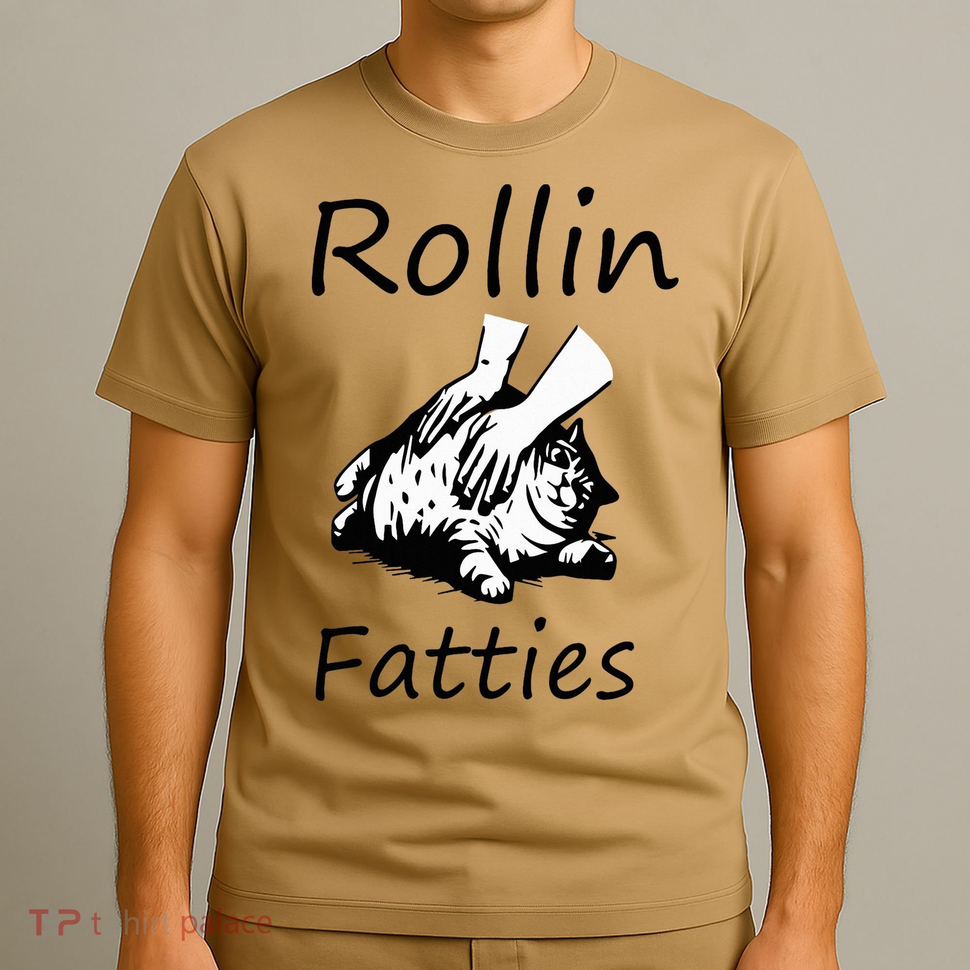 Rollin Fatties Funny Cat Meme T-Shirt