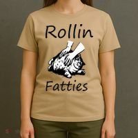 Rollin Fatties Funny Cat Meme T-Shirt thumb 4