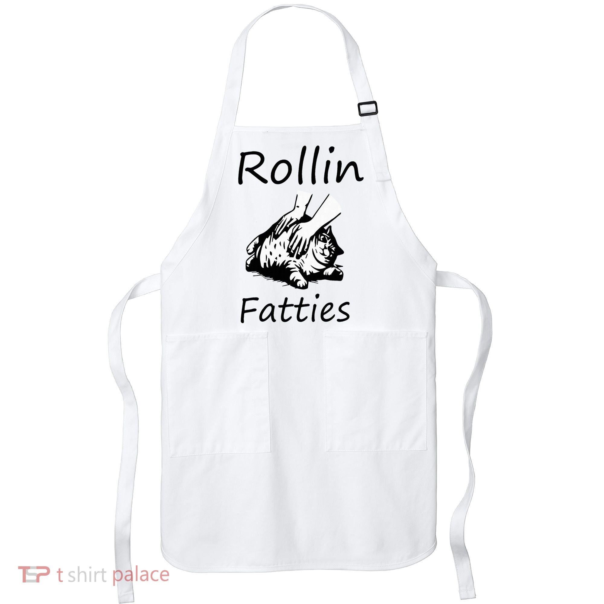 Rollin Fatties Funny Cat Meme Apron