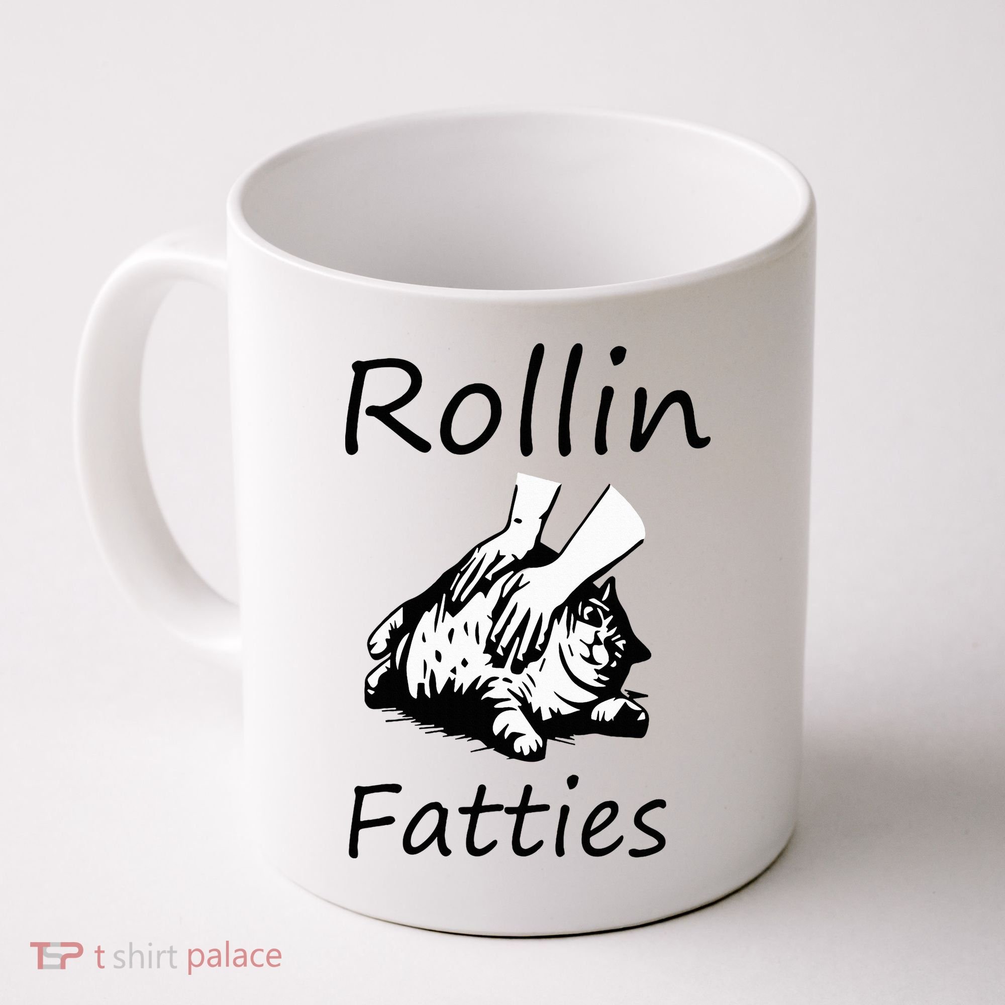 Rollin Fatties Funny Cat Meme Coffee Mug
