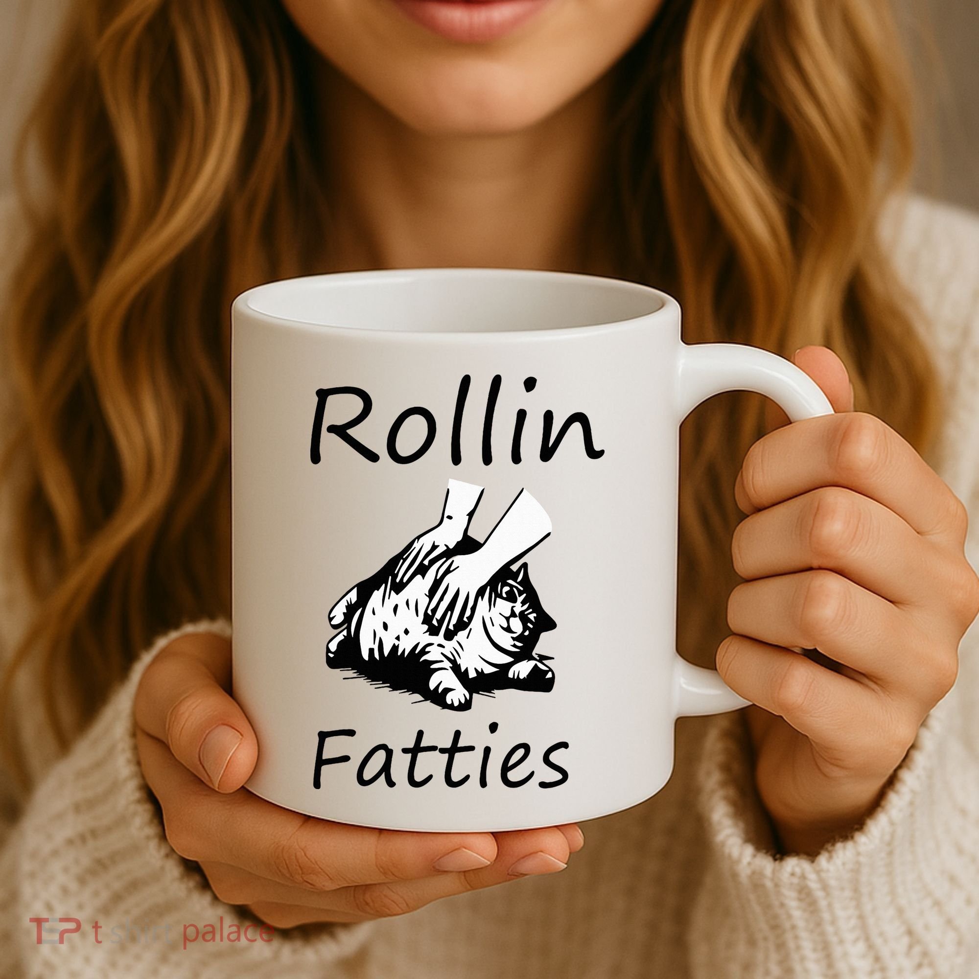 Rollin Fatties Funny Cat Meme Coffee Mug