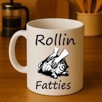 Rollin Fatties Funny Cat Meme Coffee Mug thumb 4
