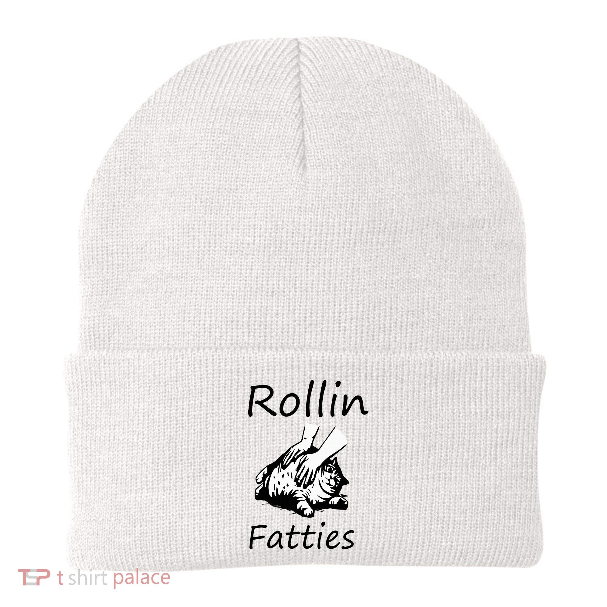 Rollin Fatties Funny Cat Meme Beanie