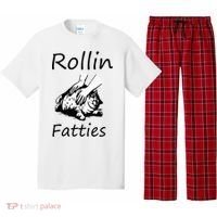 Rollin Fatties Funny Cat Meme Pajama Set thumb 0