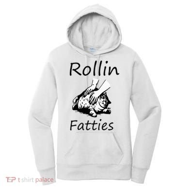 Rollin Fatties Funny Cat Meme Women's Hoodie