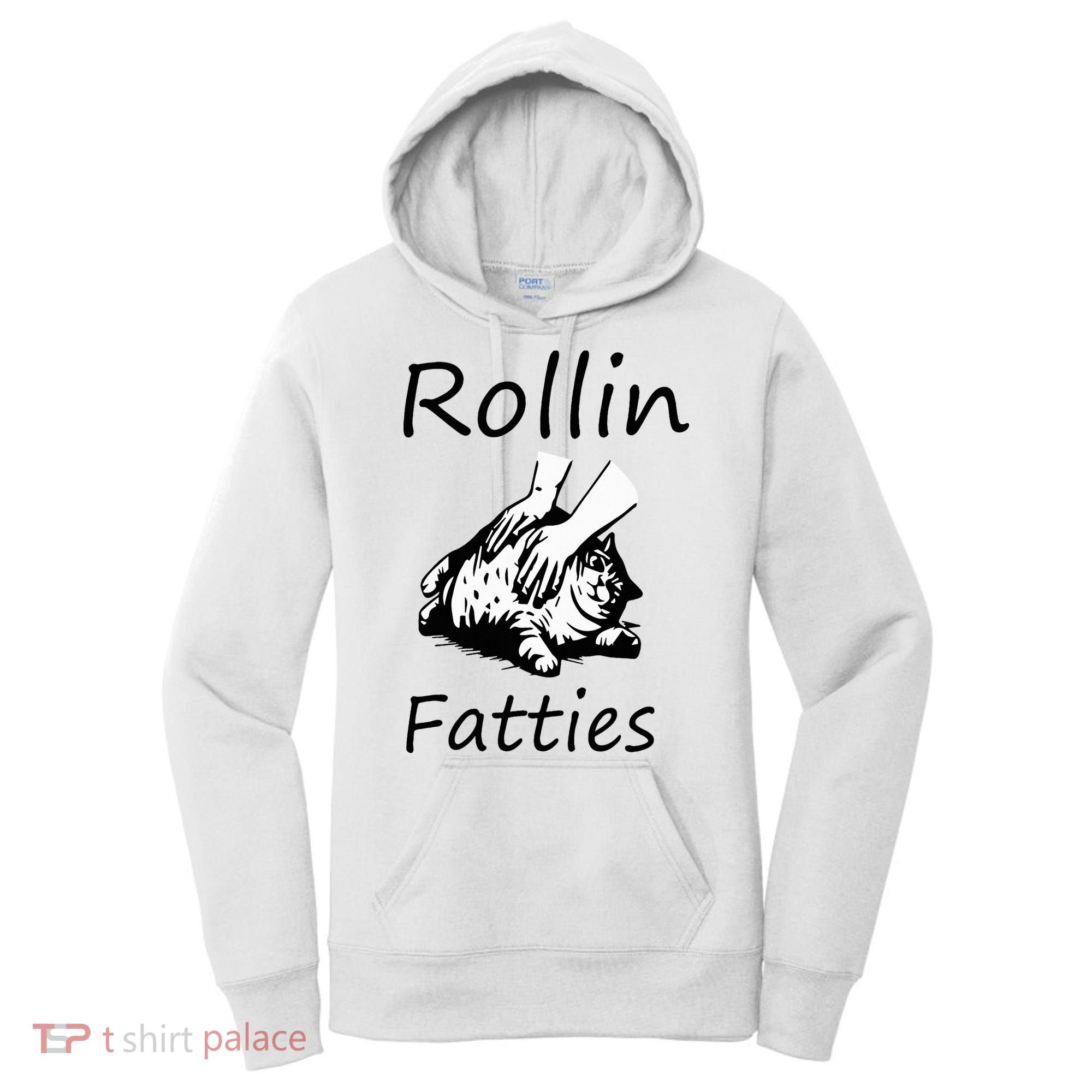 Rollin Fatties Funny Cat Meme Women's Hoodie