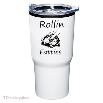Rollin Fatties Funny Cat Meme Tumbler