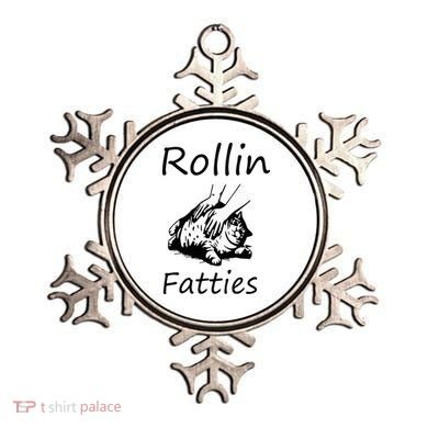 Rollin Fatties Funny Cat Meme Ornament