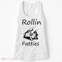 Rollin Fatties Funny Cat Meme Women's Tank Top thumb 0