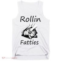 Rollin Fatties Funny Cat Meme Tank Top thumb 0