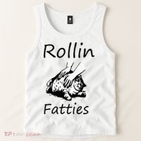 Rollin Fatties Funny Cat Meme Tank Top thumb 2