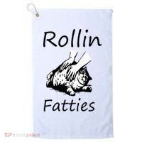 Rollin Fatties Funny Cat Meme Golf Towel thumb 0