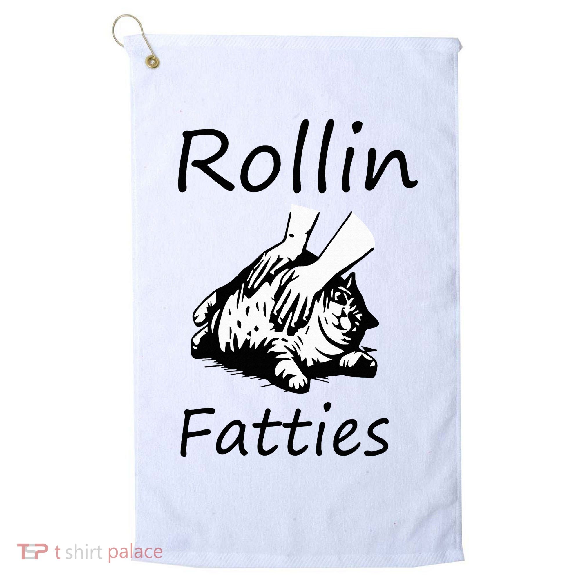 Rollin Fatties Funny Cat Meme Golf Towel