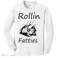 Rollin Fatties Funny Cat Meme Kids Long Sleeve Shirt thumb 0