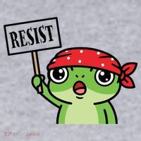Resist Frog Funny Protester Portland Women's Sweatshirt thumb 2