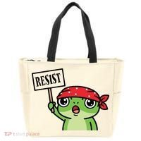 Resist Frog Funny Protester Portland Tote Bag thumb 0