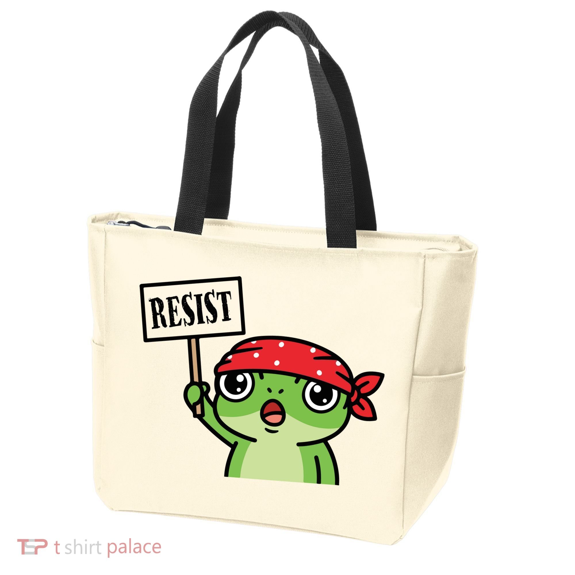 Resist Frog Funny Protester Portland Tote Bag