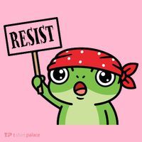 Resist Frog Funny Protester Portland Coaster thumb 2