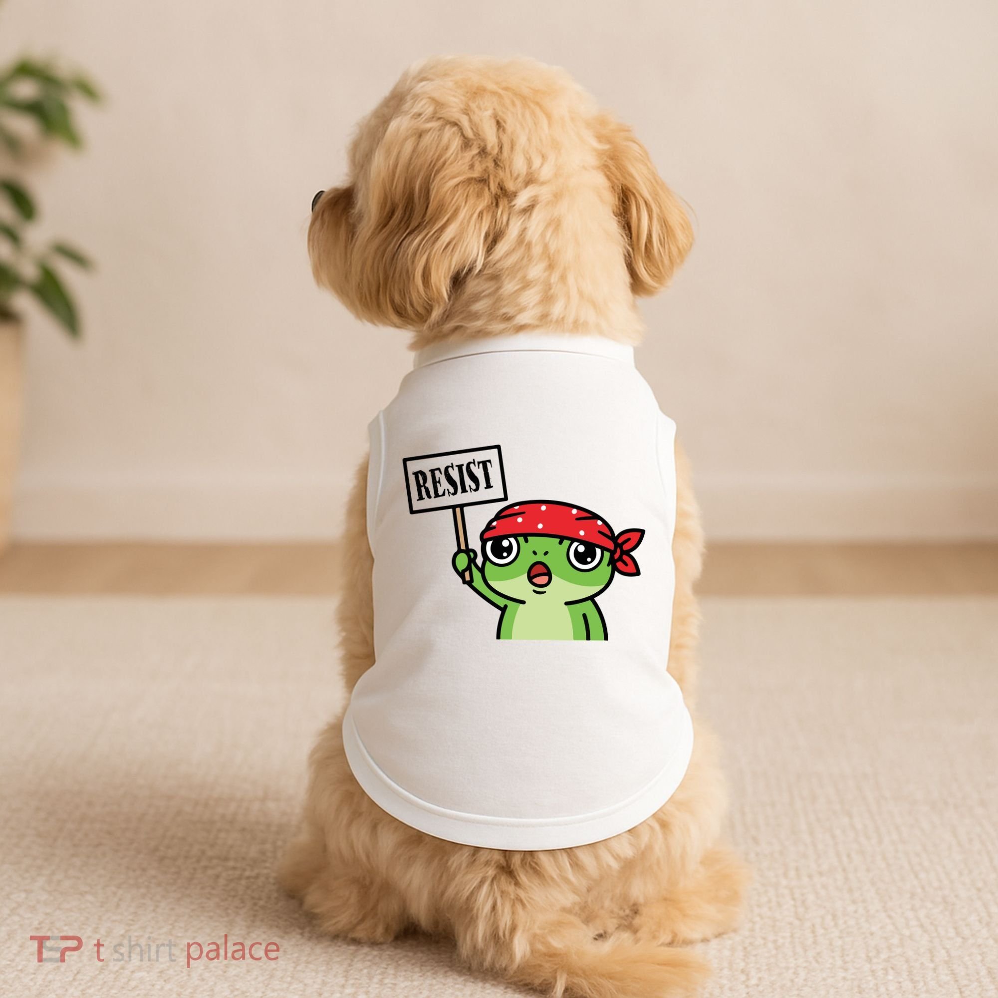 Resist Frog Funny Protester Portland Doggie Tank