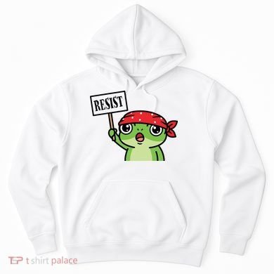 Resist Frog Funny Protester Portland Hoodie