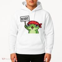 Resist Frog Funny Protester Portland Hoodie thumb 2