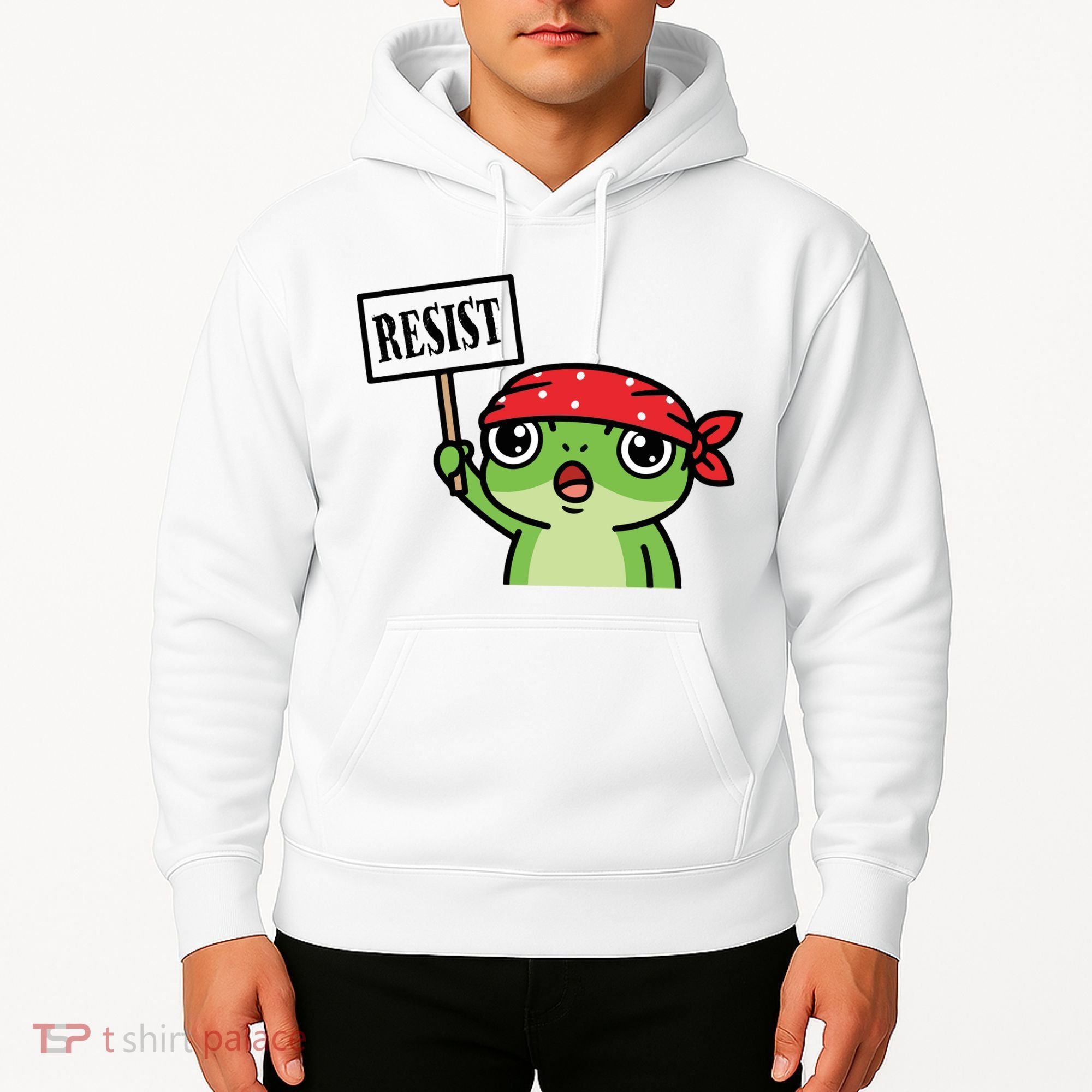 Resist Frog Funny Protester Portland Hoodie