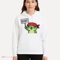 Resist Frog Funny Protester Portland Hoodie thumb 5