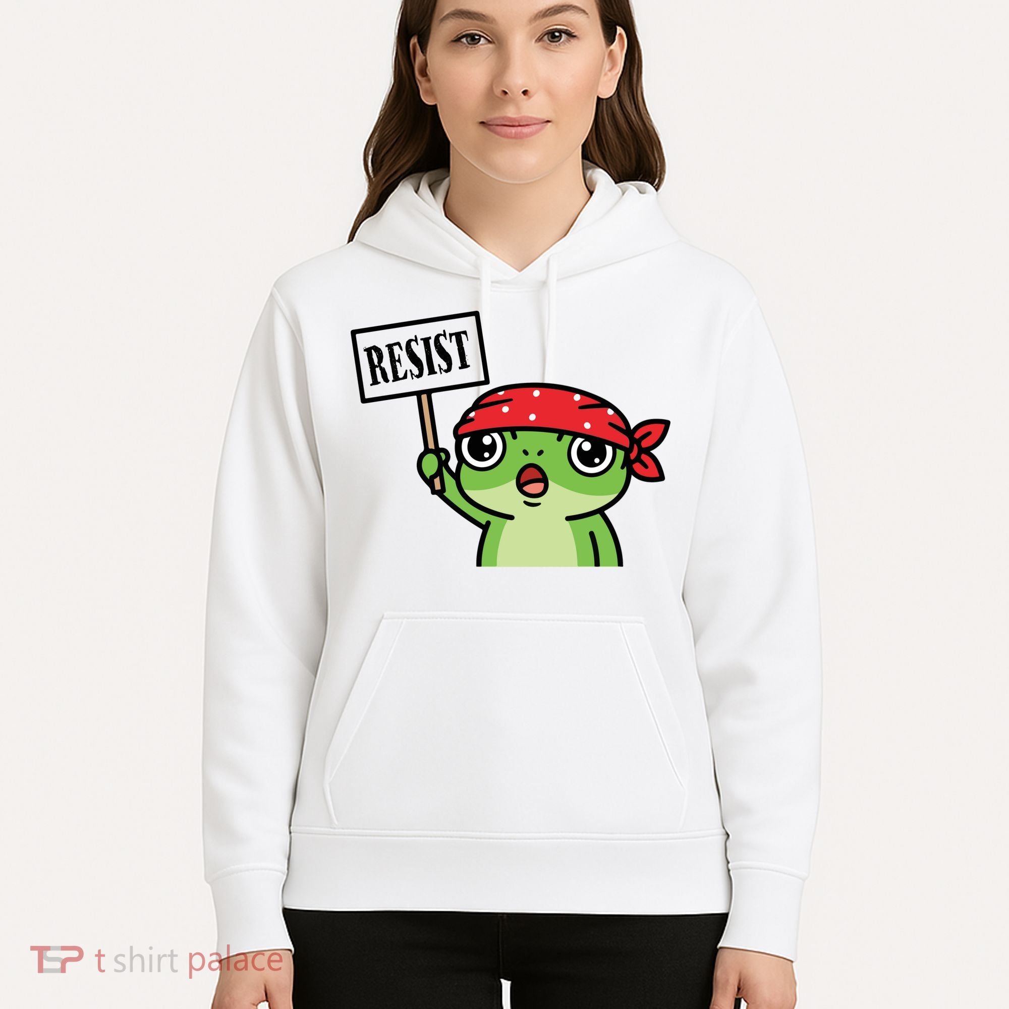 Resist Frog Funny Protester Portland Hoodie