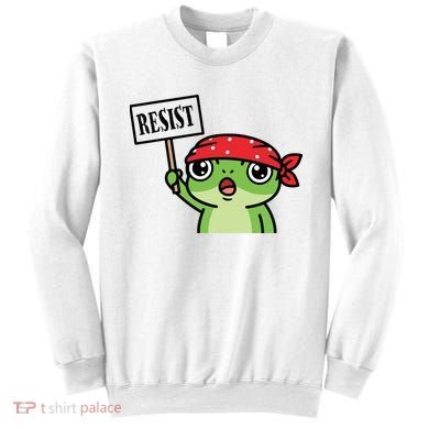 Resist Frog Funny Protester Portland Sweatshirt